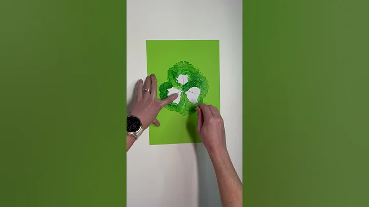 Shamrock Sponge Painting | St. Patricks Day Craft #shorts #teaching