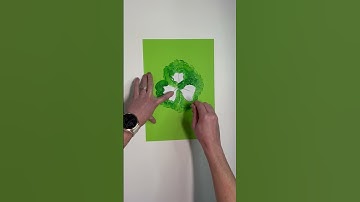 Shamrock Sponge Painting | St. Patricks Day Craft #shorts #teaching