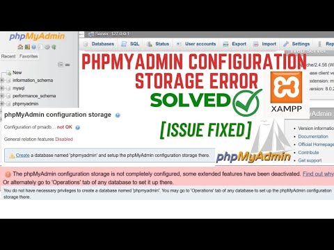 Fix Error : phpmyadmin configuration storage has been deactivated | pmadb... not ok [Solved]XAMPP