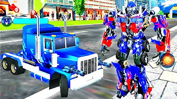 Optimus Prime Multiple Transformation - Jet Robot Car Games - Android GamePlayJet Robot Car Games