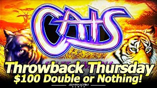 Cats Slot Machine - First Time Playing It! $100 Double or Nothing, Throwback Thursday, Max Bet Bonus screenshot 5