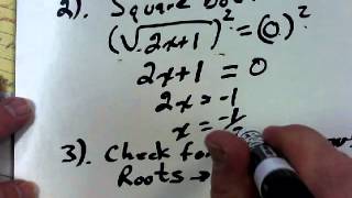 Algebra 2 Sec 7 7 Solving Radical Part 1