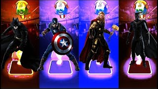 Tiles hop EDMrush  Betmen VS Capitan america VS Thor VS Black panther screenshot 2