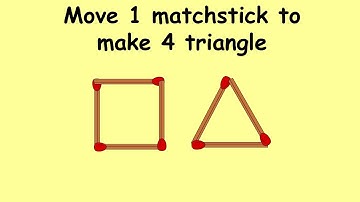 Move 1 matchstick to make 4 triangle | Match stick puzzle #131 | Puzzles with Answer