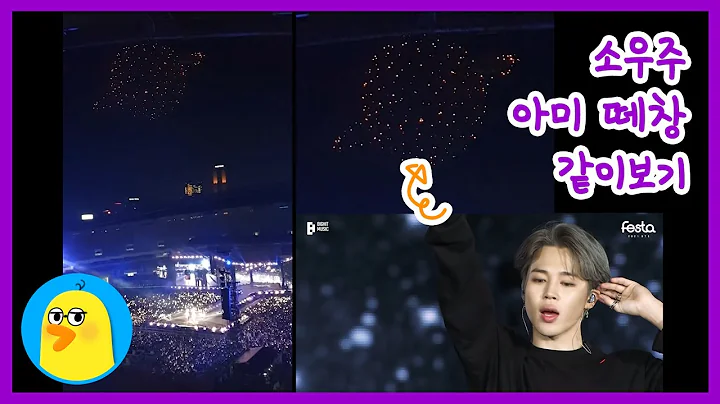 BTS(방탄소년단) 소우주SOWOOZOO 드론쇼&아미떼창 @SY IN SEOUL #2021BTSFESTA