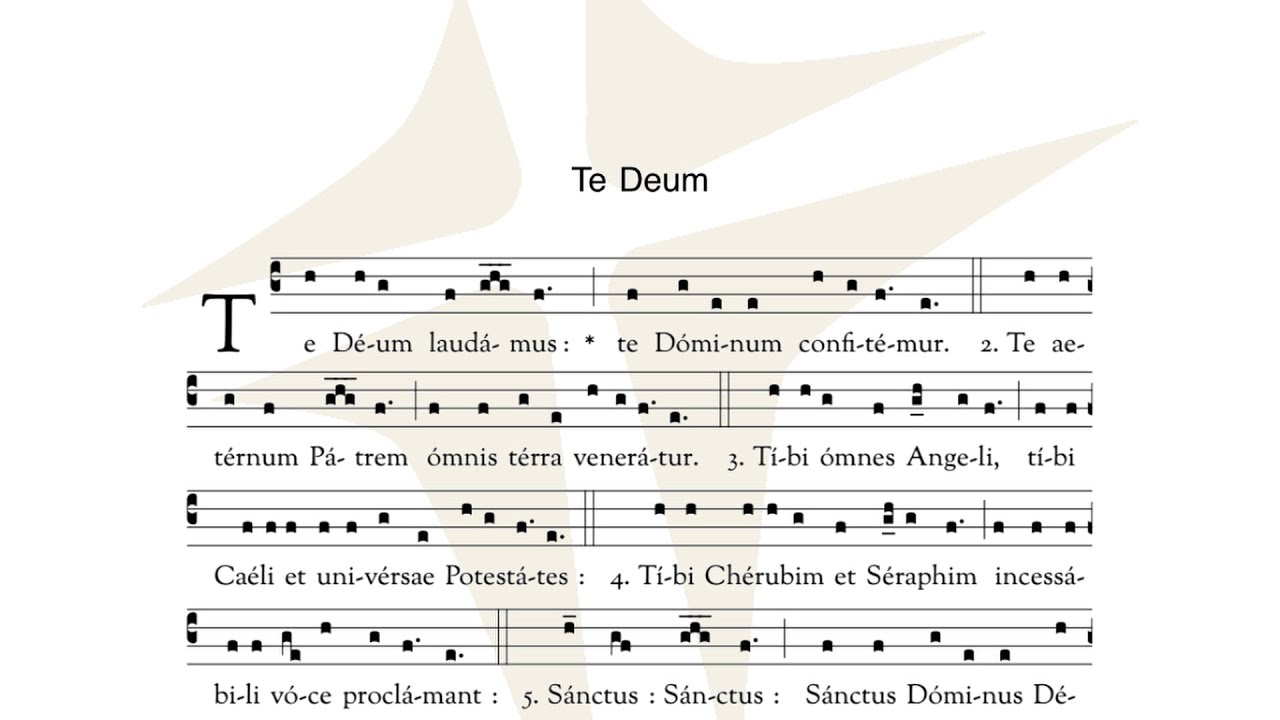 Te deum laudamus | in latino su tono gregoriano con neumi e cadenze