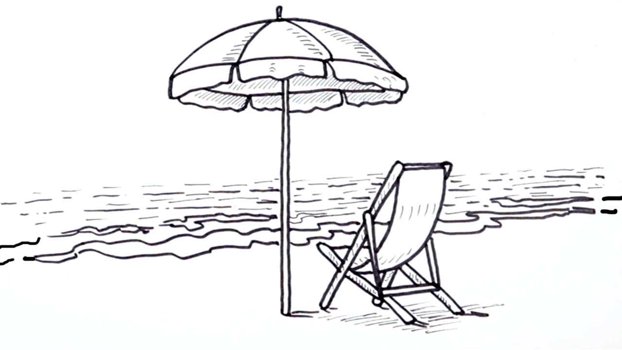 Featured image of post Simple Easy Beach Chair Drawing How to draw a chair simple easy step by step for kids youtube