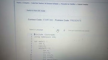 Codechef starter solution Presents for Cheffina #codechef🔥