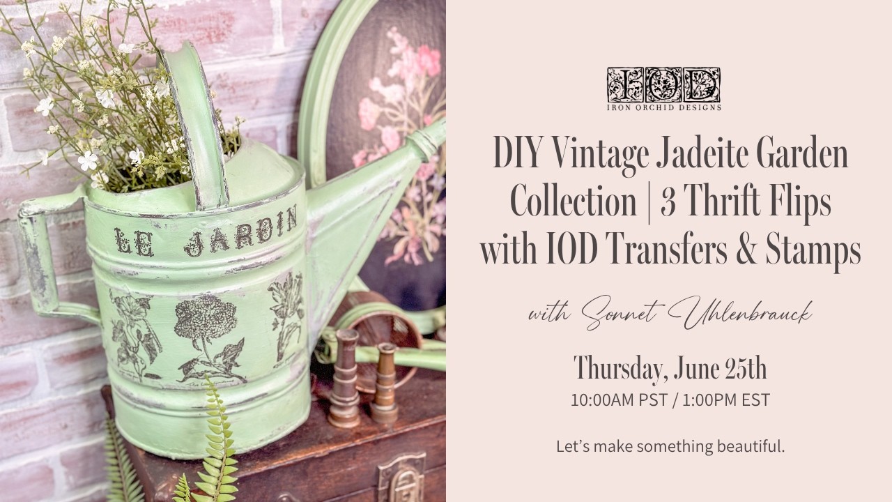 DIY Vintage Jadeite Garden Collection | 3 Thrift Flips with IOD