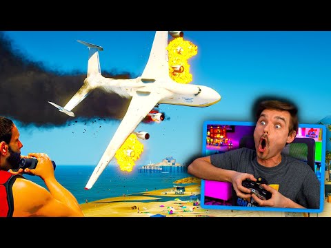 In GTA 5.. Cargo jet (AN-225) EMERGENCY LANDING in Los Santos! (Unbelievable!)