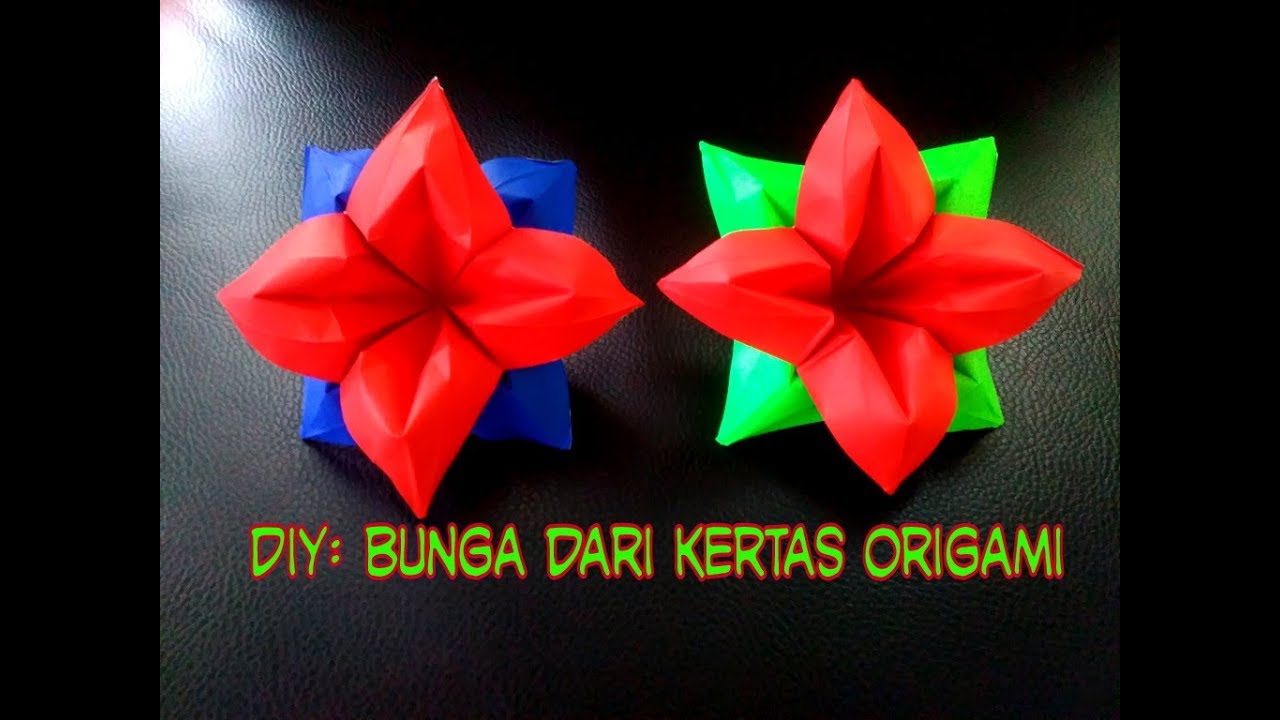 DIY membuat Bunga  dari kertas  Origami  YouTube