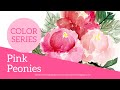 How to Paint Pink Watercolor Peonies | #PaintingForBeginners