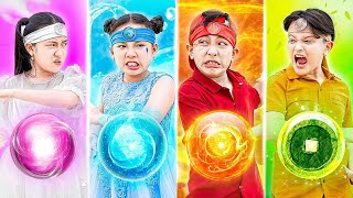 Fuego, Agua, Aire Y Tierra Contra Mommy Long Legs Nos Convertimos En Los Cuatro Elementos