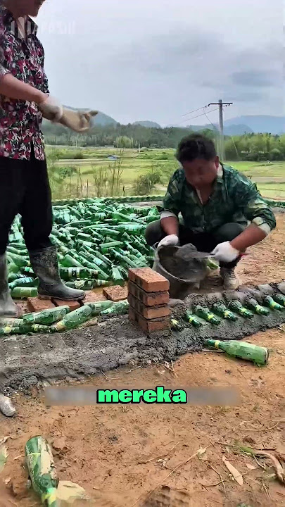 Making a House from Glass Bottles 😮