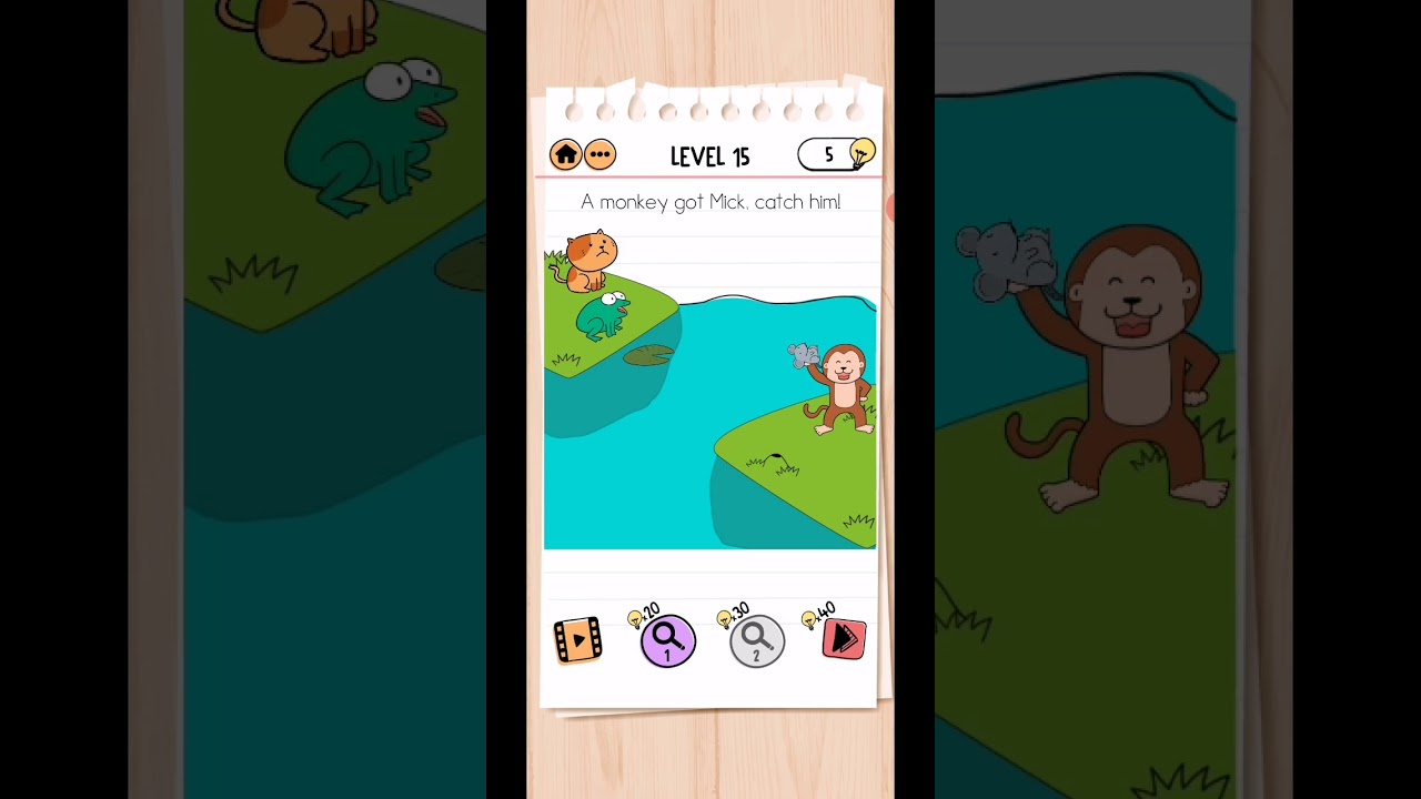 Brain Test 2 | Tom's Adventure Level 15 Solution - A monkey got