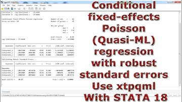 Conditional fixed-effects Poisson (Quasi-ML) regression robust standard errors Use xtpqml STATA 18