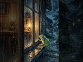 🐸🌧️ Rainy Day Visitor – Little Frog in the Storm  Ghibli Style Ghibli Style