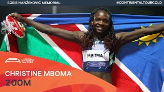 Mboma wins women's 200m in a meeting record time of 22.04 | Continental Tour Gold Zagreb