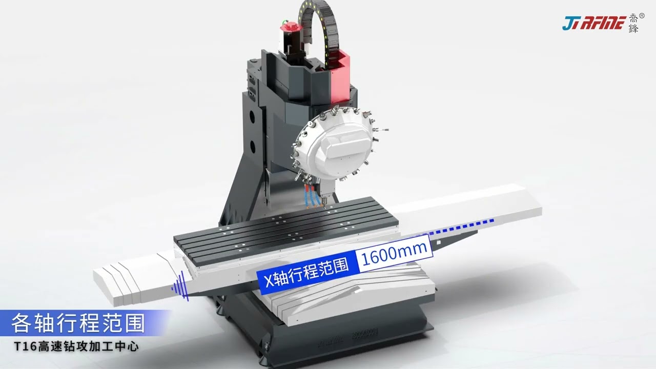 Tapping machining center T-16 3D video