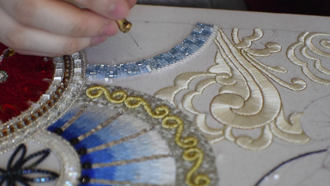 Embroidered painting part 6  youtube Embroidered painting part 6  youtube