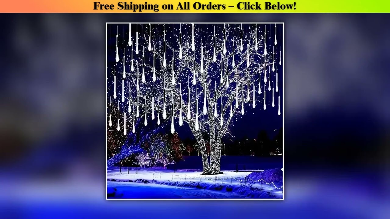30/50cm Meteor Shower Rain Lights USB Powere LED String Lights Decor Lights Garden Tree Wedding