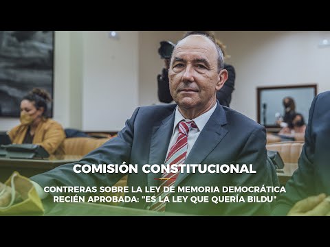 Contreras (VOX) sobre la ley de memoria democrática recién aprobada: "Es la ley que quería Bildu"