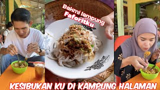 Makan bakmi’  pempek dan seblak yang adadi kampung