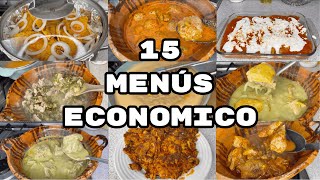 15 MENÚS ECONÓMICOS CON $150 PESOS/FABI CEA
