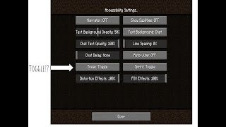 How to toggle crouch and sprint Minecraft!!||2020||