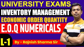EOQ | EOQ Models | Economic Order Quantity | EOQ Inventory Management in Hindi | Inventory Models |