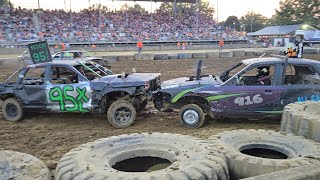 Demolition Derby Massive 80s Motor Swap Heat! Battle of Crowns & Cadillacs | Full Driver List. 