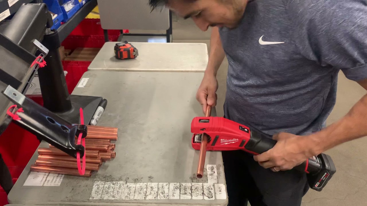 Milwaukee M12 Copper Tubing Cutter (2471) first time user YouTube