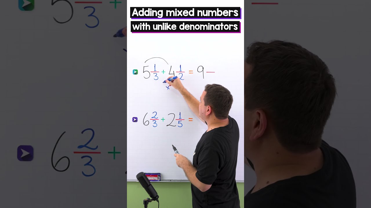 Adding Mixed Numbers With Unlike Denominators