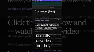 CloudFlare's New Edge Containers: A Game Changer? #programming #langchain