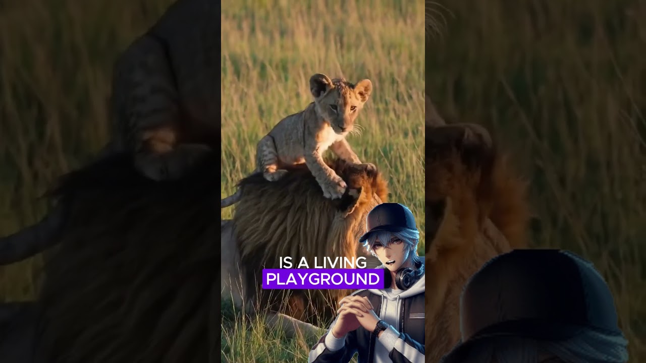 The Mighty Lion and His Playful Prince  