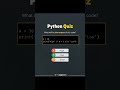 Quiz python. #technology