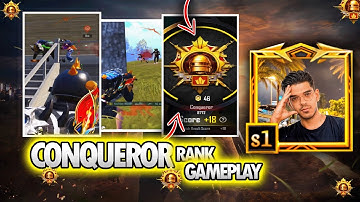 Top 400 / CONQUEROR rank / Best Gameplay Only Solo Vs Squad In Highest rank ! 