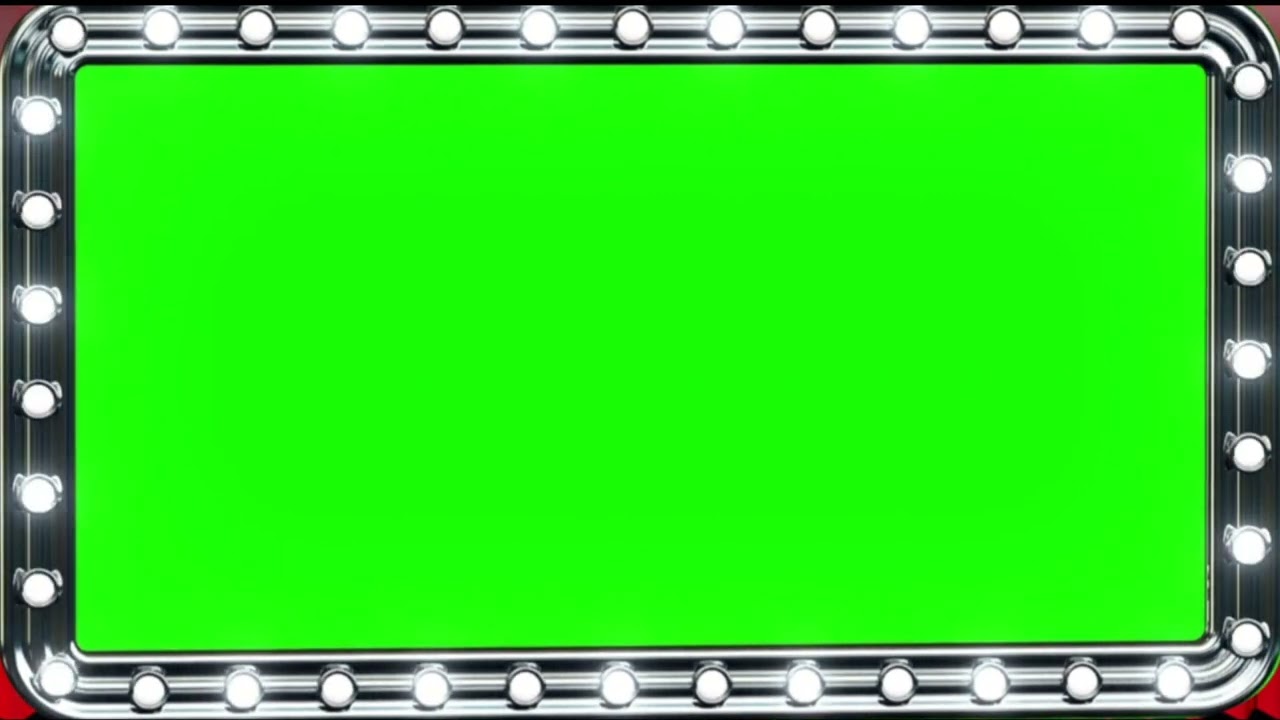 Green Screen Lighting Frame | Christmas Lights Frame | No Copyright Video Frame | Free Stock Videos
