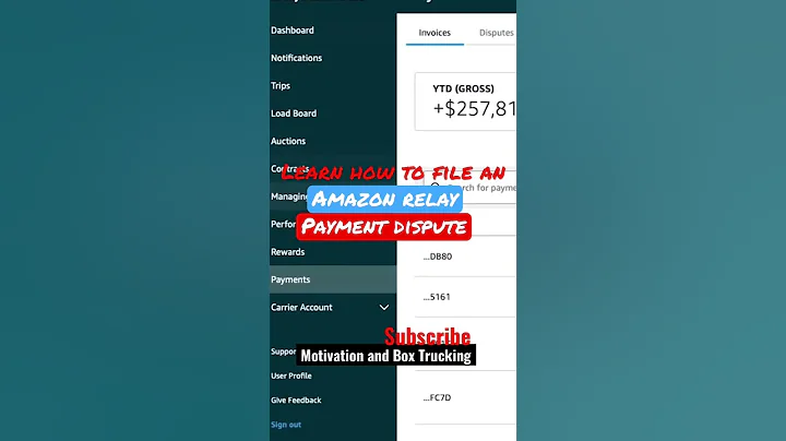 Get your money right! Learn how to file a payment dispute with #amazonrelay #shorts #boxtruck