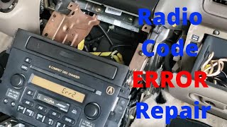Acura TL Radio Code Error Repair (1999 - 2003)