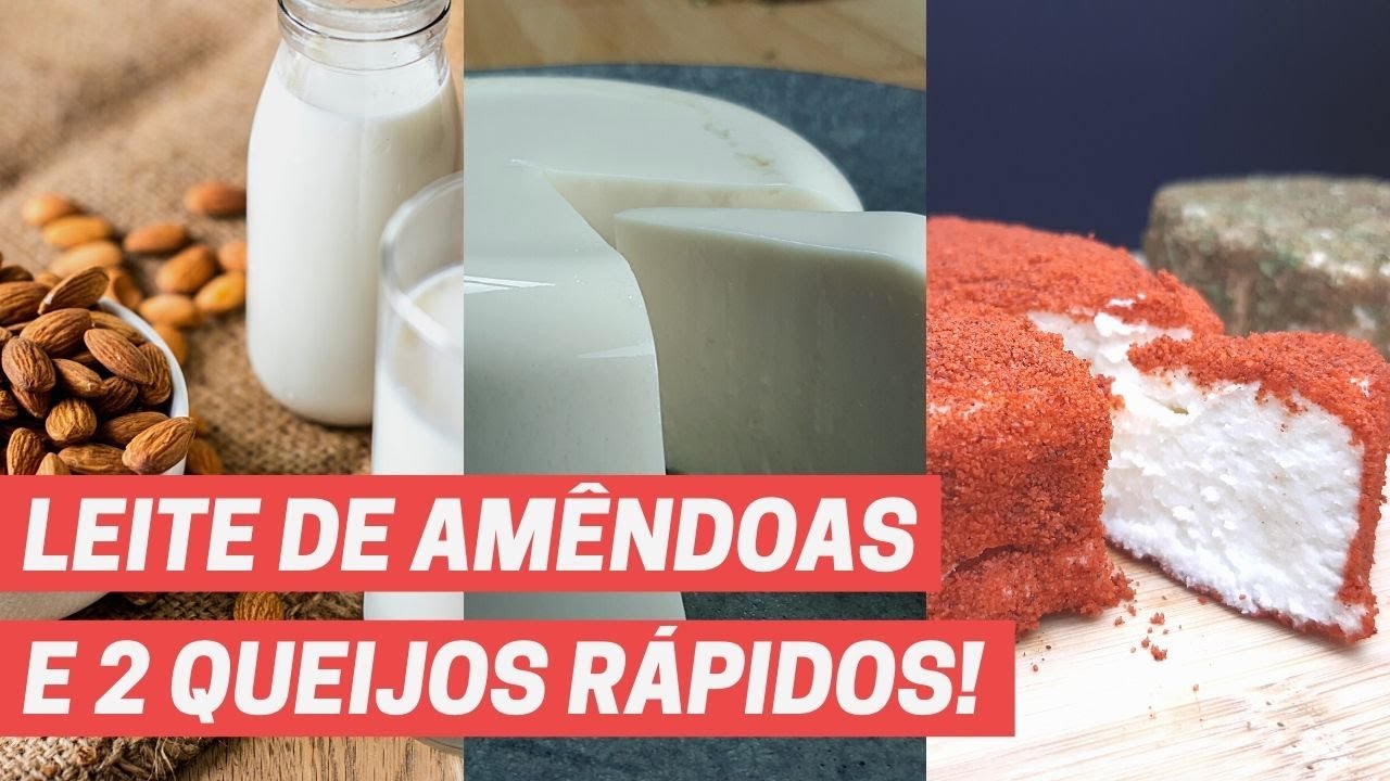 Leite de amêndoas e QUEIJO rápido!