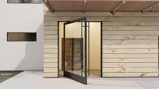 Pivot Door with multi lock-points and digital lock system