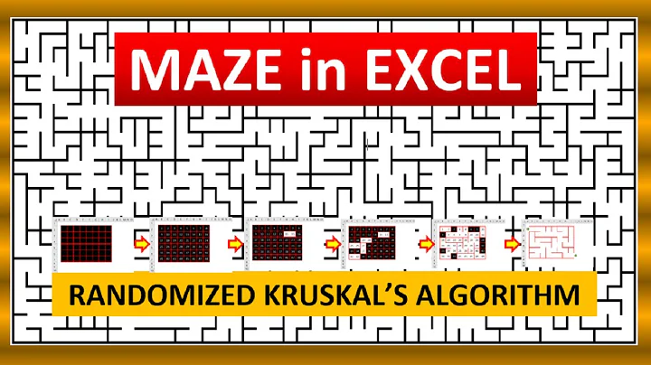 Maze in Excel with Kruskal's Algorithm
