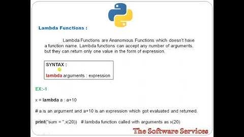 52  Python Lambda Functions in Telugu
