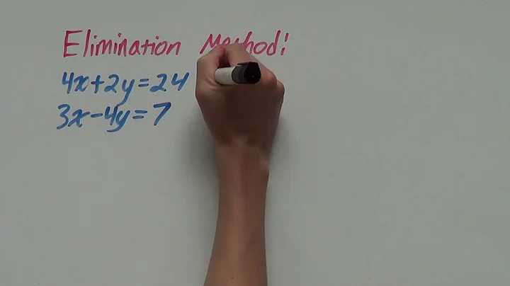 Elimination Method | Simultaneous Equations