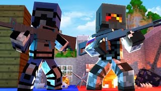 SNIPER vs SNIPER GUN MOD BATTLE! - Minecraft Mods (Flan's Mod)