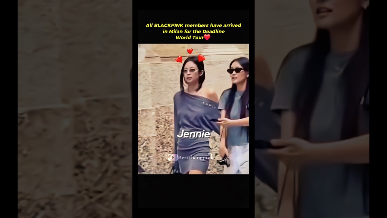 Jisoo Jennie Rosé and Lisa have arrived in Milan, Italy for Deadline World Tour! 🇮🇹🖤🩷✨️ 