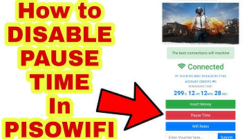 HOW TO DIASABLE PAUSETIME IN PISOWIFI PANO IDISABLE ANG PAUSE TIME