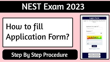 Nest Exam 2023 Registeration Started| How to fill Nest Application Form 2023| How to apply for Nest