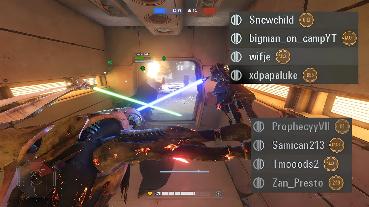 Insanely Close 4v4 on Kessel with Grievous (Both POVs) Battlefront 2
